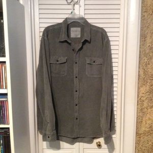 Aeropostale gray corduroy shirt sz XL aEUC unisex